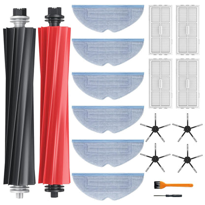 Kit 16 accesorii pentru aspirator compatibile cu Xiaomi Roborock S8, S8+, S8 Pro Ultra, cu 4 perii laterale, 2 perii tambur, 4 filtre, 6 buc mop de microfibra, accesorii de curatare