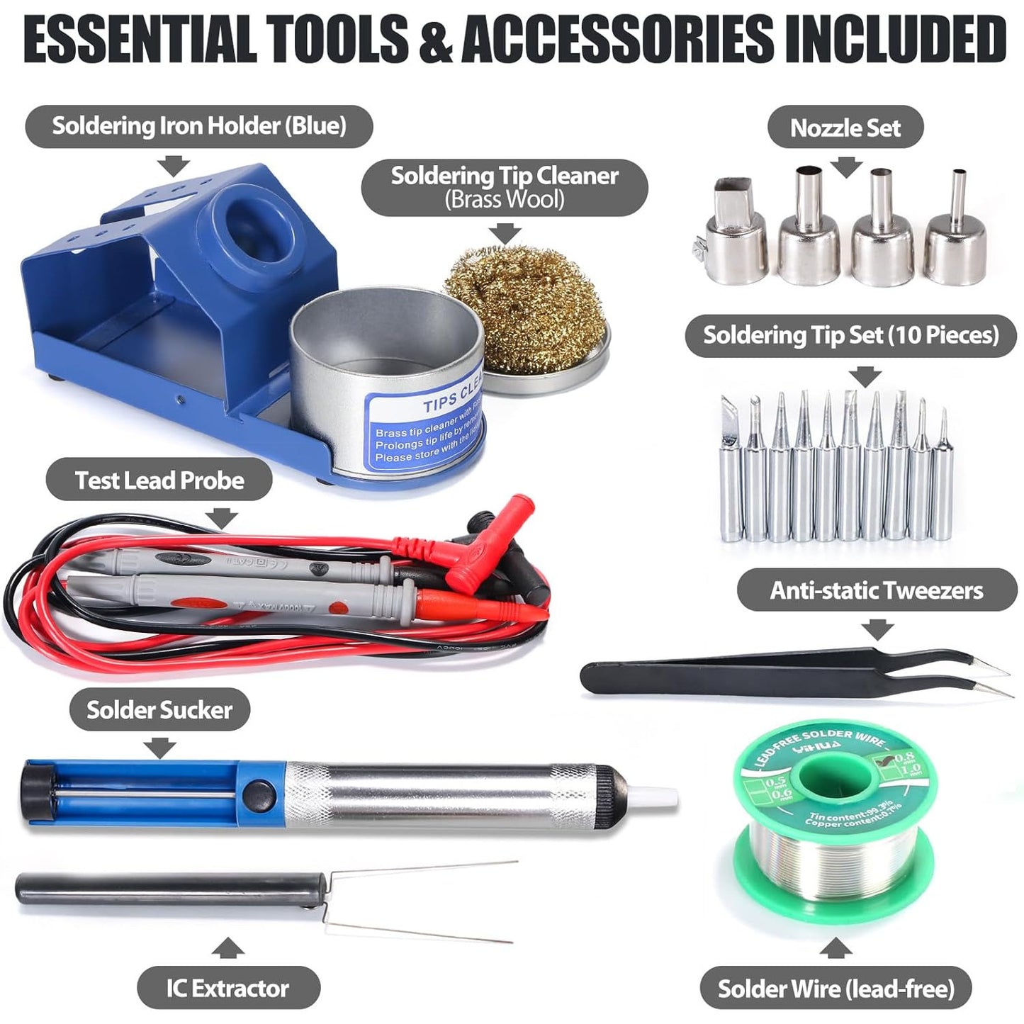 Statie de lipit si dezlipit 3 in 1 cu sursa de laborator reglabila 0-35V 0-5A, letcon, testare a curentului si tensiunii, port USB 5V, temperatura reglabila, mod auto/manual, pentru reparatii de telefoane mobile si electronice