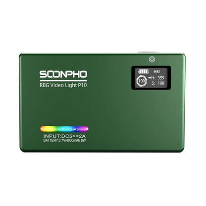 Lampa lumina continua LED Soonpho, RGB color, reglabila 2500K-8500K cu baterie 4000mAh pentru video, selfie, streaming live si fotografie