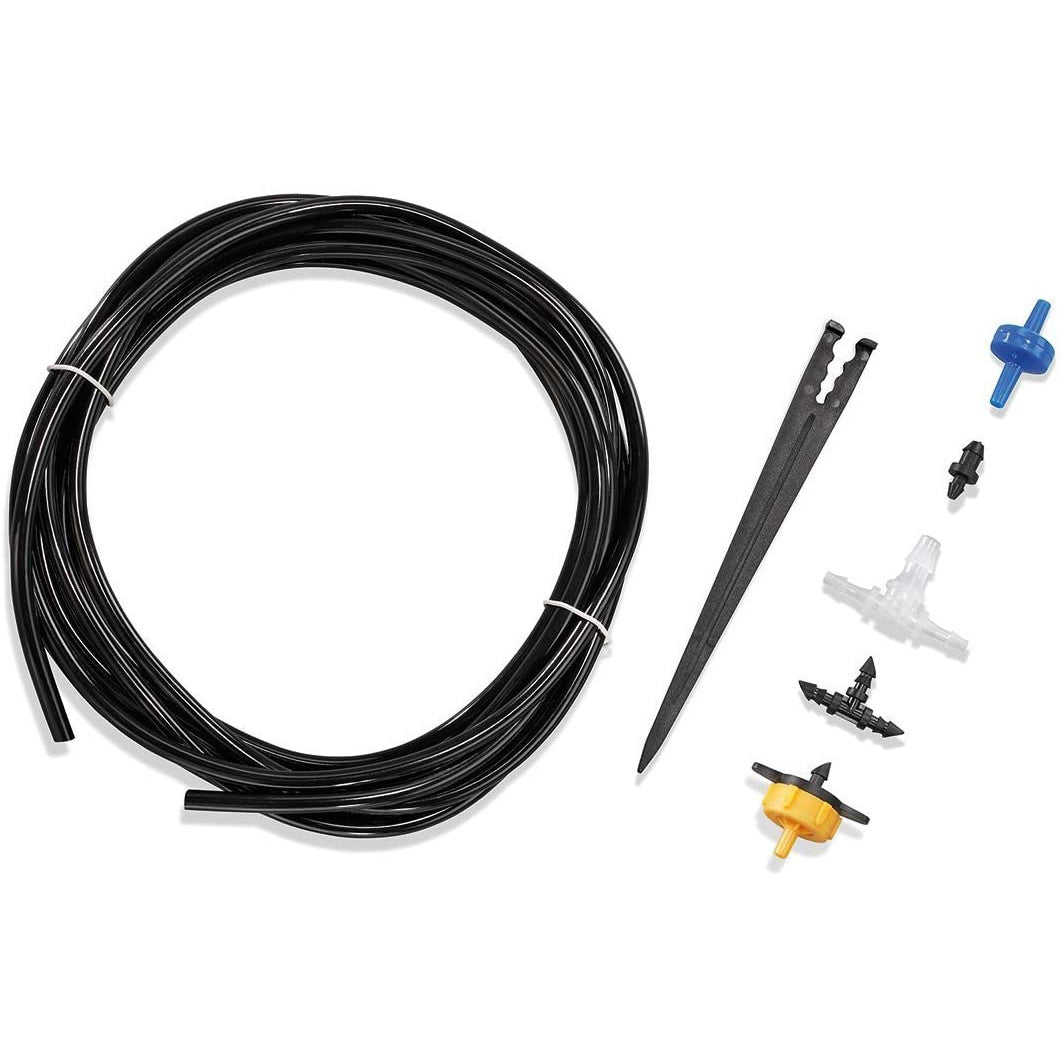 Kit Sistem de irigare prin picurare automat, Cu panou solar, Cu 15 aspersoare si Carlige de fixare
