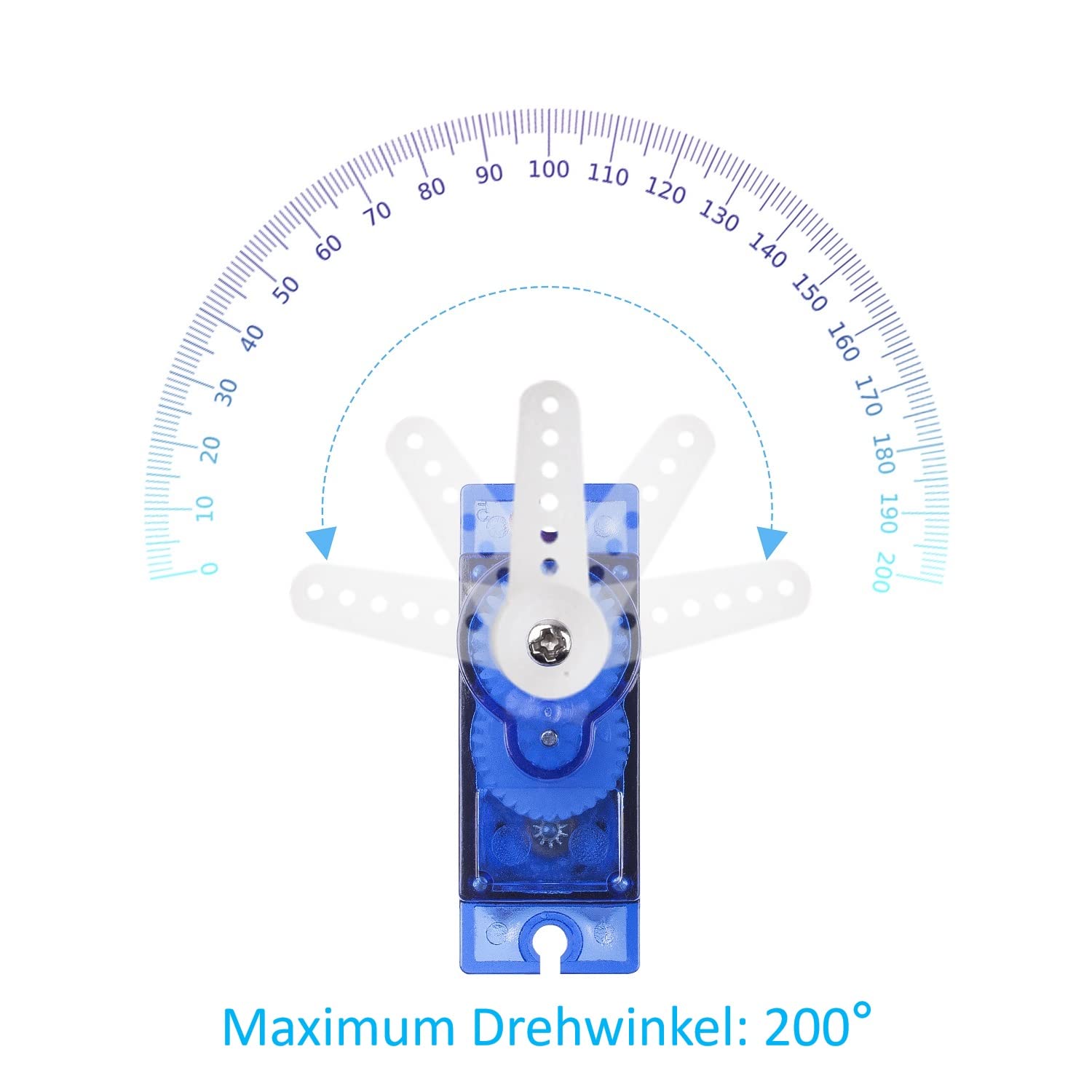 Kit servomotor SG90 9G, 10 bucati, 4.8V - 6.0V, unghi operare 0°-180°, pentru masina RC, Robot, Elicopter, Avion