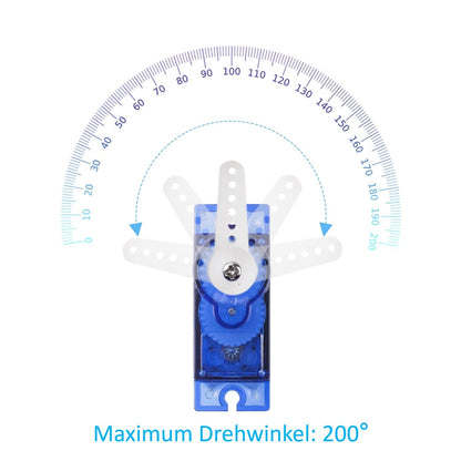 Kit servomotor SG90 9G, 10 bucati, 4.8V - 6.0V, unghi operare 0°-180°, pentru masina RC, Robot, Elicopter, Avion