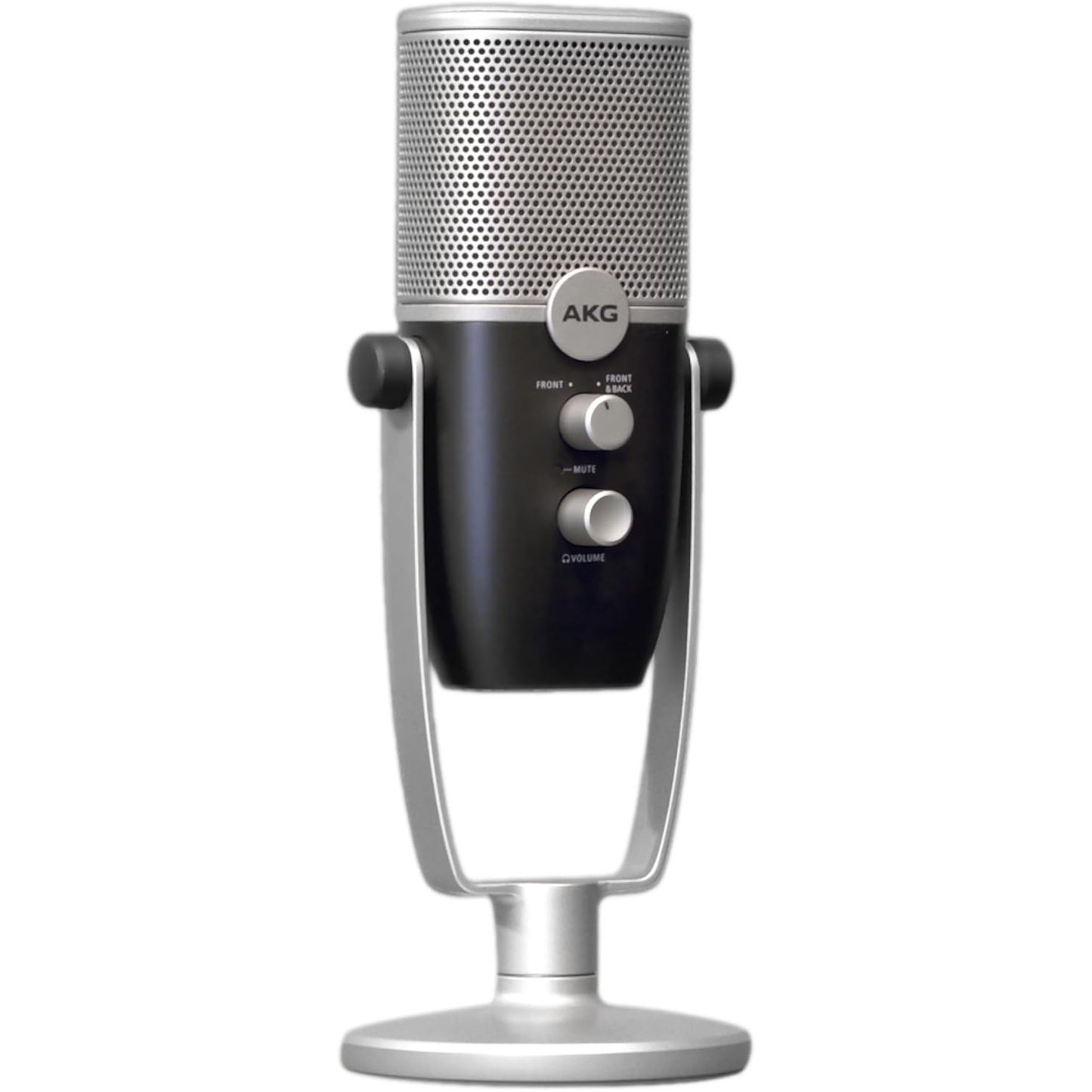 Microfon condensator USB-C AKG Ara, Dual Pattern (Cardioid/Omnidirectional), pentru podcast, streaming, gaming, compatibil Windows/Mac/iOS/Android, albastru/argintiu
