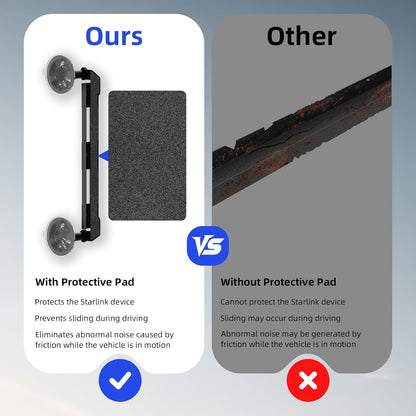 Suport auto Futrue-Wolker pentru Starlink Mini, cu ventuza, reglabil, potrivit pentru masina, camper, barca si camion cu acoperis din sticla