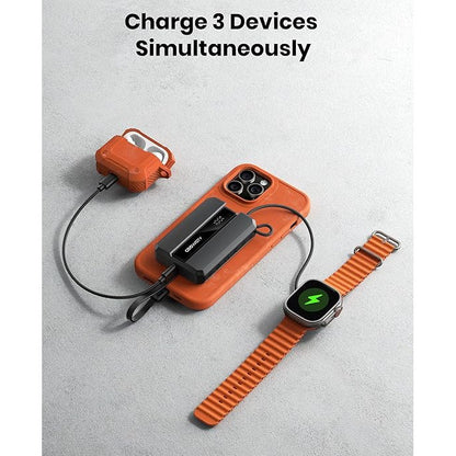 Baterie externa 2 in 1, 10000 mAh, afisaj LED, pentru Apple Watch, incarcator portabil USB C 20 W PD, cu incarcare rapida pentru iPhone, Power Bank compatibil cu Apple Watch Series 9/8/7/6/SE/5/4/3/2
