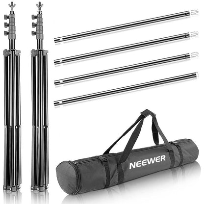 Kit de lumina continua Neewer, cu trepiede, sistem de suport fundal, umbrele, softbox, pentru fotografiere produse, portret, productie video