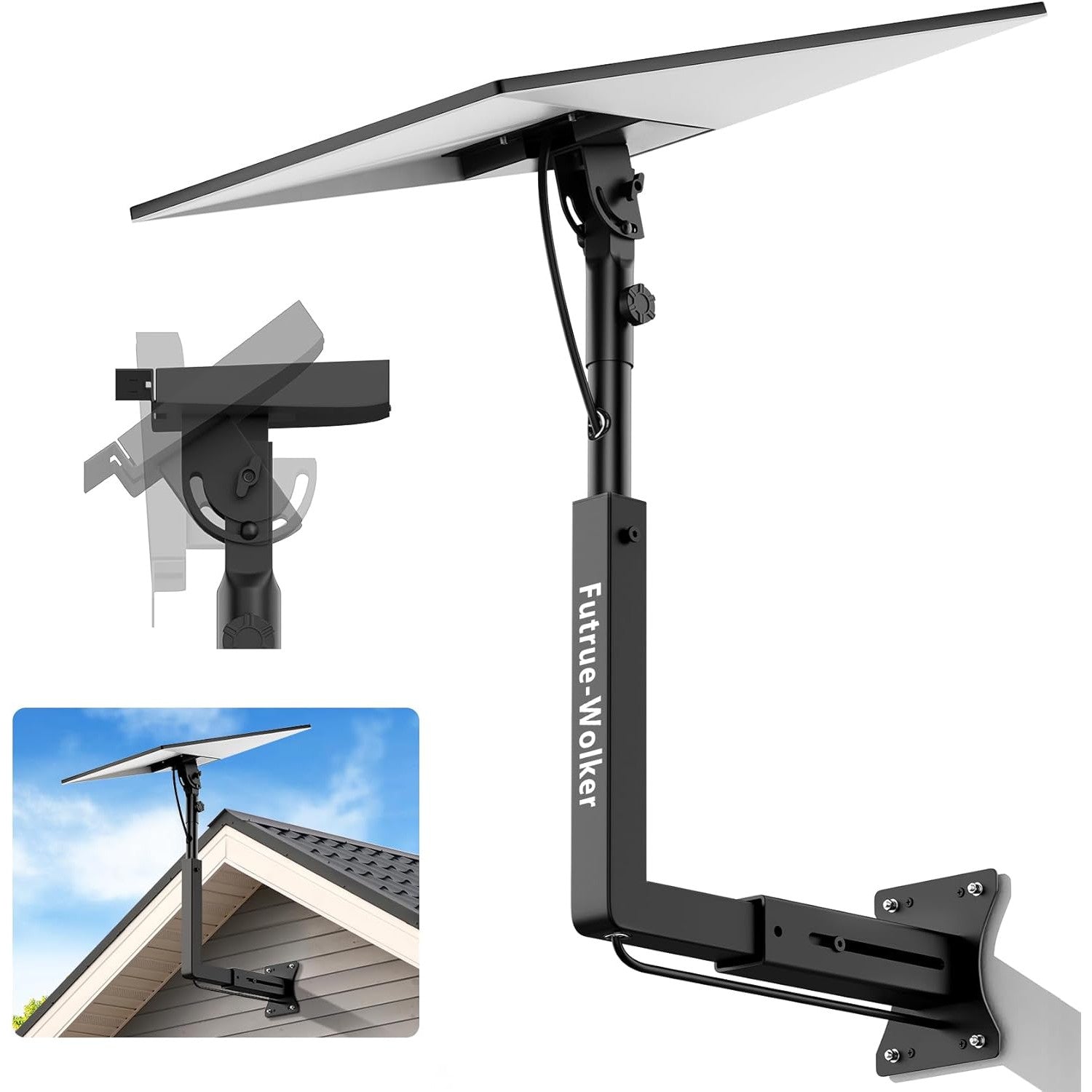 Suport antena Starlink Gen 3, montura reglabila 90-180, metal, negru