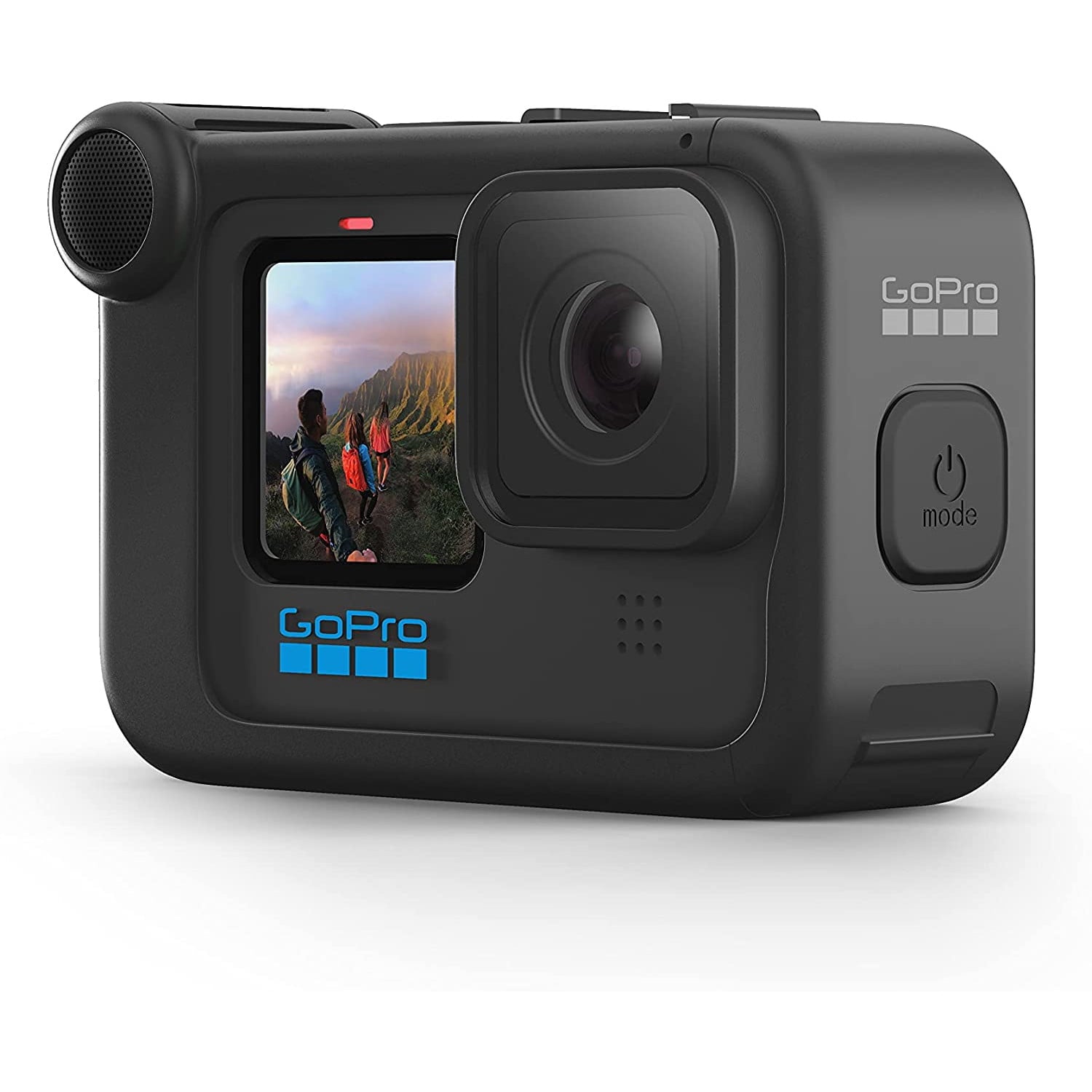 Media mod pentru GoPro Hero 10 Black, Hero 9 Black, cu microfon directional incorporat, port 3.5mm, cu port HDMI, cu 2 adaptoare patina