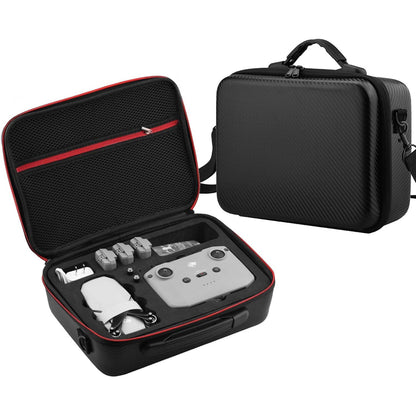 Husa de protectie drona DJI Mini 4K Mini 2/ Mini 2 SE Fly More Combo, controler si accesorii, 29 x 21 x 11 cm, rezistenta la socuri, cu maner anti-alunecare si curea de umar, neagra