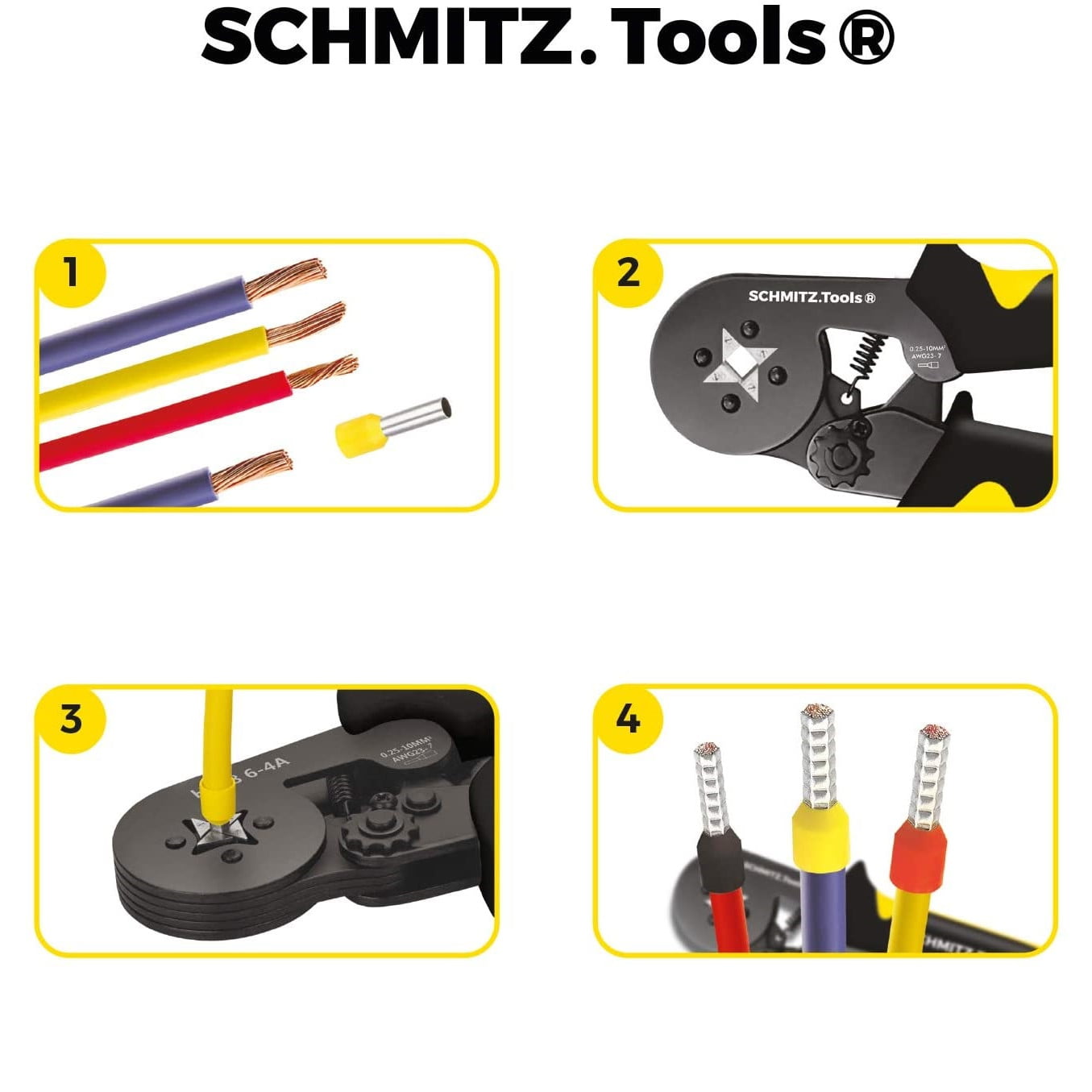 Set cleste de sertizare pini conectori profesional cu 1.800 bucati terminale conductori, 0.5-10 mm