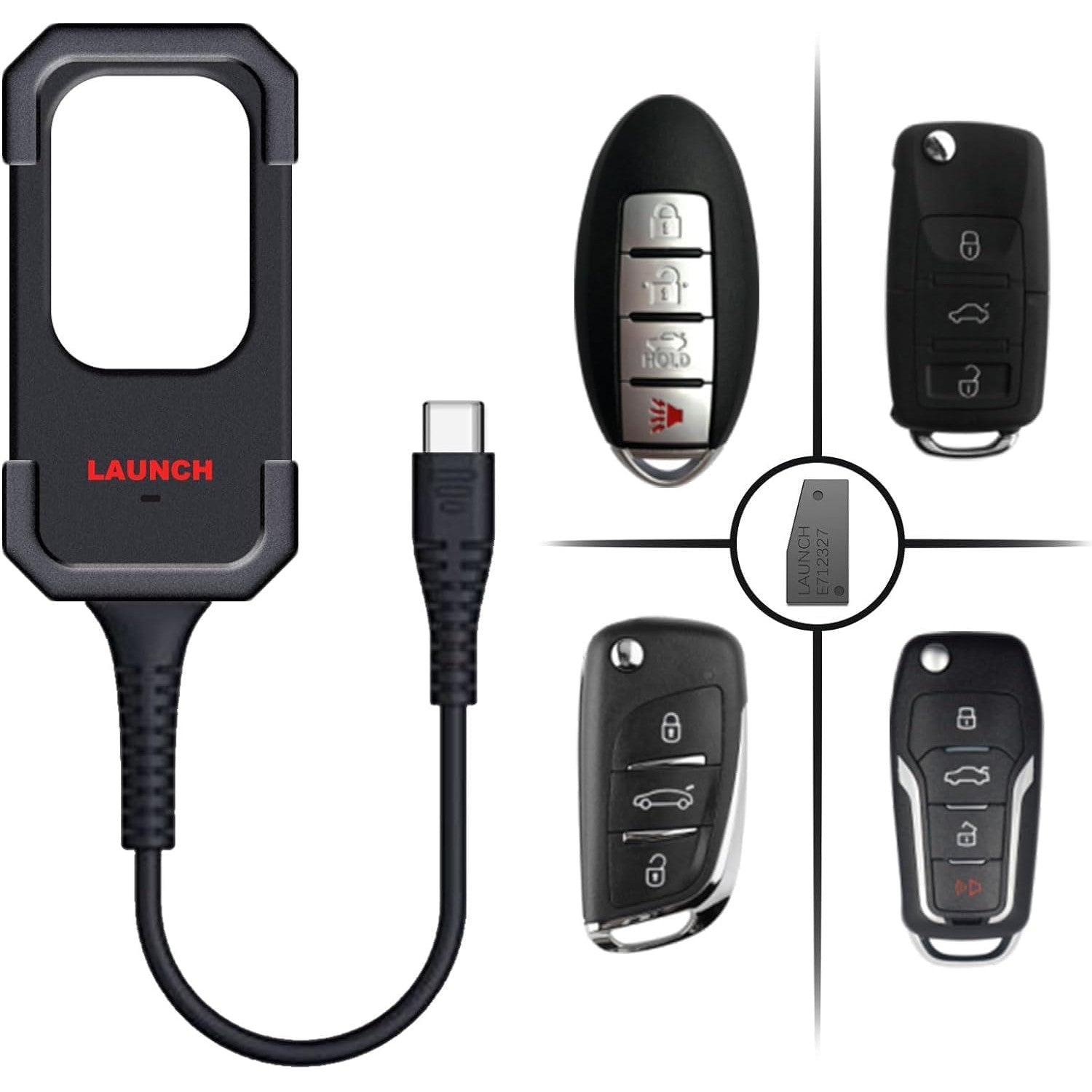 Kit Programare Chei Auto & Telecomenzi, Dispozitiv IMMO cu 4 telecomenzi universale, 1 Super Chip, compatibil X431 IMMO Elite, Plus, Pro, Pad, Pad V, Pad VII, LAUNCH X-431