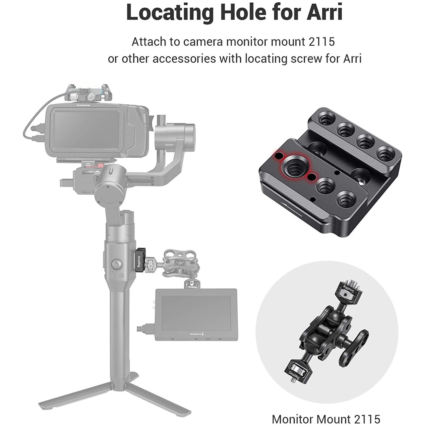 Placa de montare Smallrig 2214, mounting plate pentru DJI Ronin RS / RSC / RS2 / RSC2