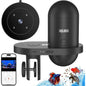 Hranitor pentru pesti, smart, Wifi, de acvariu, cu camera 2.5K, monitorizare 24/7, nightvision, control prin aplicatie, rezistent la umiditate, 230 ml, hranire continua, portii ajustabile