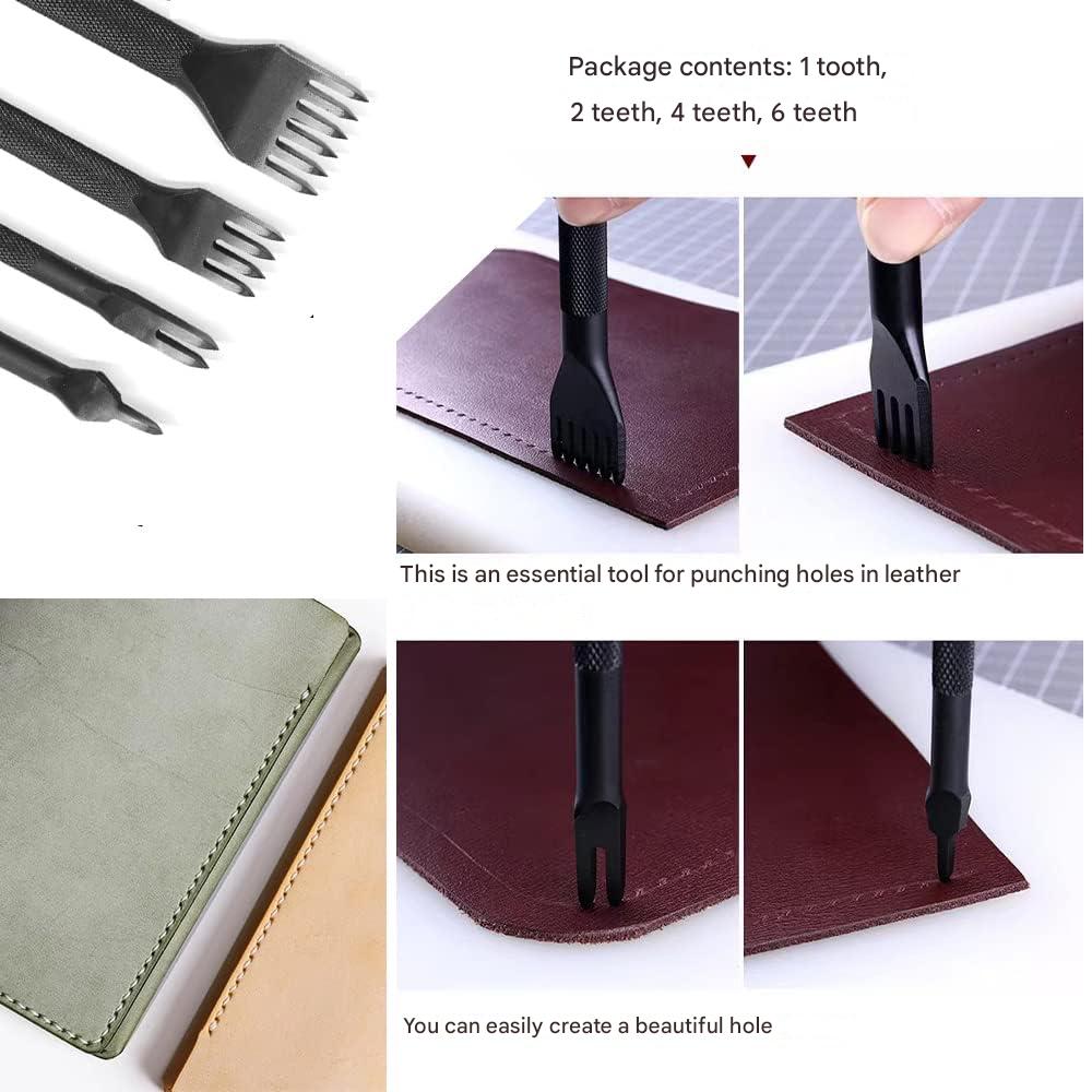 Presa pentru perforat si stantat pielea profesionala 160kg, set 11 accesorii, 4 dalti 1/2/4/6 dinti, 7 poansoane 3-9mm, ergonomic, din metal