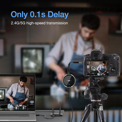 Transmitator si receptor HDMI wireless HD, 50 m distanta transmisie, dual screen, plug and play, receptor cu mufa VGA si HDMI, compatibil Android, iOS, Windows, Linux, Chrome, Mac
