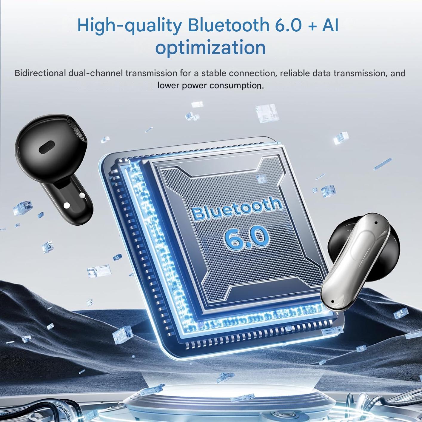 Casti cu traducere NE48 KI 3 in 1, Bluetooth 6.0, AI 165 limbi, 11 moduri traducere, IPX5, autonomie 48h, HiFi sunet, microfon ENC, ecran tactil LCD, traducator instant pentru calatorii si afaceri, aplicatie gratuita Auralntelli