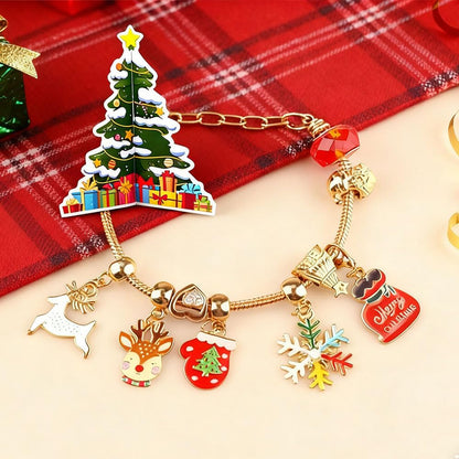 Calendar Advent 2025 pentru fete – Set bijuterii de craciun cu 24 de bratari si talismane, cadou pentru copii si adolescente 5-14 Ani, ideal pentru sarbatori