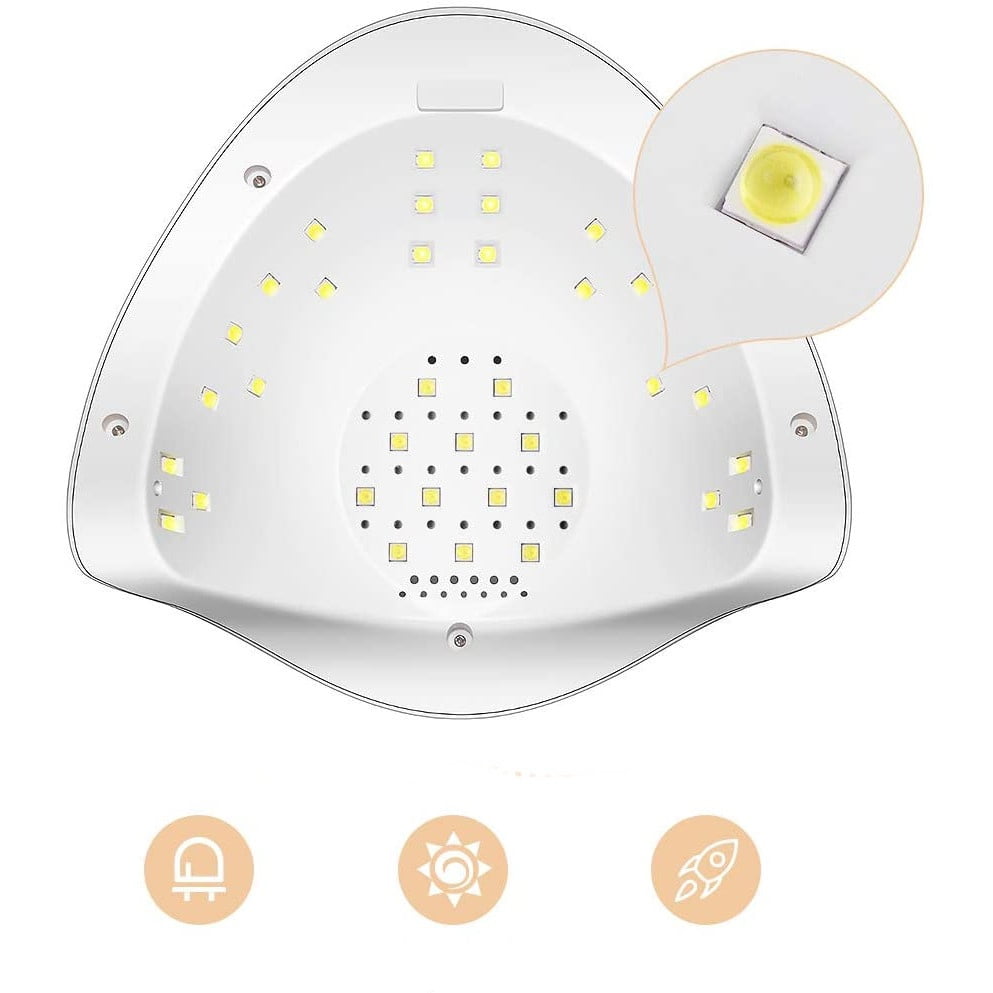 Lampa 2 in 1 UV LED pentru Manichiura-Pedichiura 72W cu Senzor de Prezenta Temporizate