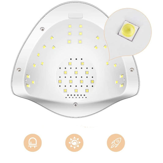 Lampa 2 in 1 UV LED pentru Manichiura-Pedichiura 72W cu Senzor de Prezenta Temporizate