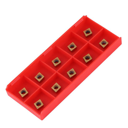 Set 10 placute amovibile pentru strunjire, insertie de carbura, CNC, CCMT060204-HM YBC251, accesorii strung, cu cutie
