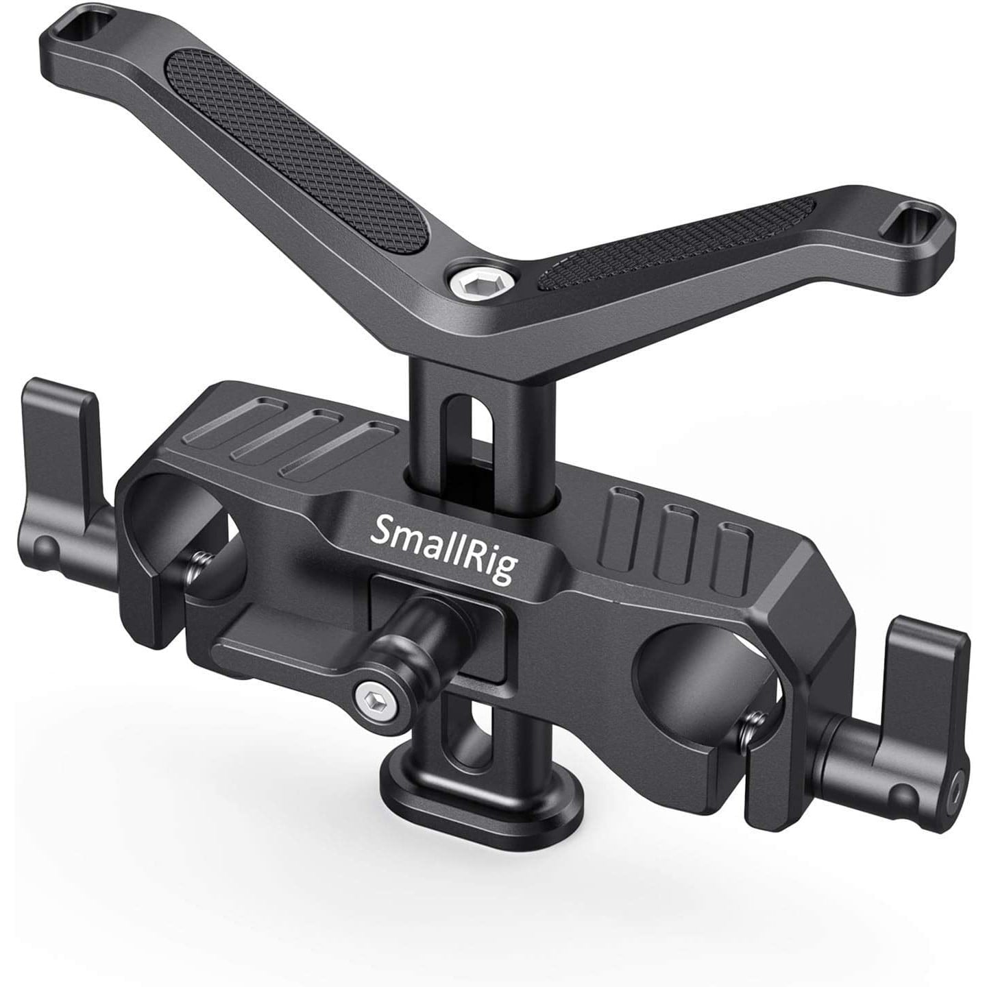 Montura suport obiectiv in forma de Y, reglabil pe inaltime, compatibil cu tije de 15 mm, cu protectie din cauciuc, Smallrig BSL2680