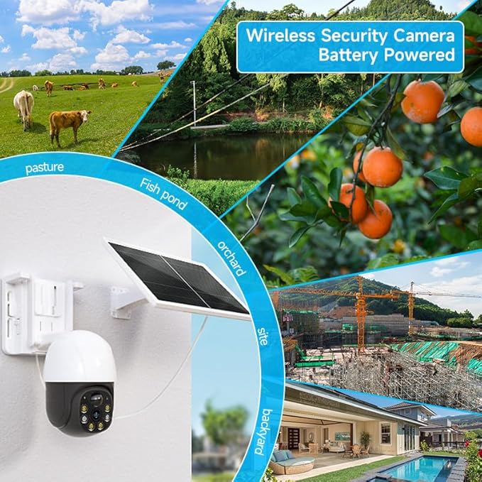 Camera de supraveghere cu panou solar, Wireless SIM 4G, HD 1080p, smart, acumulator 10000 mAh, alerta miscare, alarma cu lumina si sunet, nightvision color, impermeabil IP65, aplicatie dedicata, pentru exterior si interior