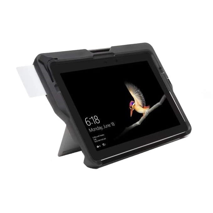 Husa dura pentru Surface GO, Surface GO 2, cu cititor carduri CAC smart, suport Pen, protectie cazaturi grad militar
