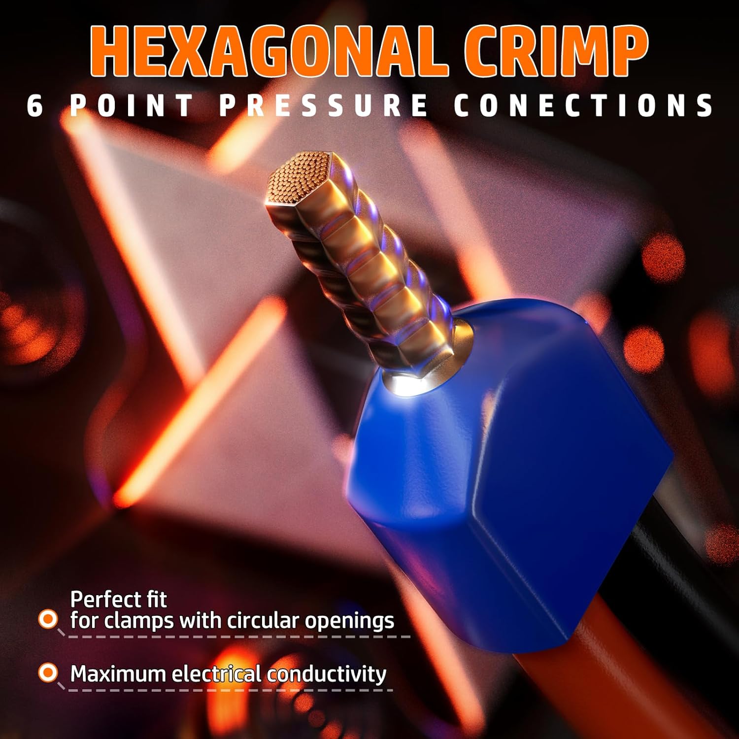 Set cleste sertizare, 24 tipuri conectori de lungimi diferite, cleste sertizare hexagonal 0,08-10,0 mm², cu cleste dezizolare 0,25-6 mm², in cutie pentru depozitare si transport