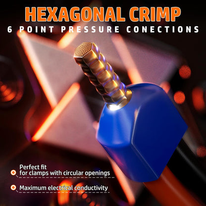 Set cleste sertizare, 24 tipuri conectori de lungimi diferite, cleste sertizare hexagonal 0,08-10,0 mm², cu cleste dezizolare 0,25-6 mm², in cutie pentru depozitare si transport