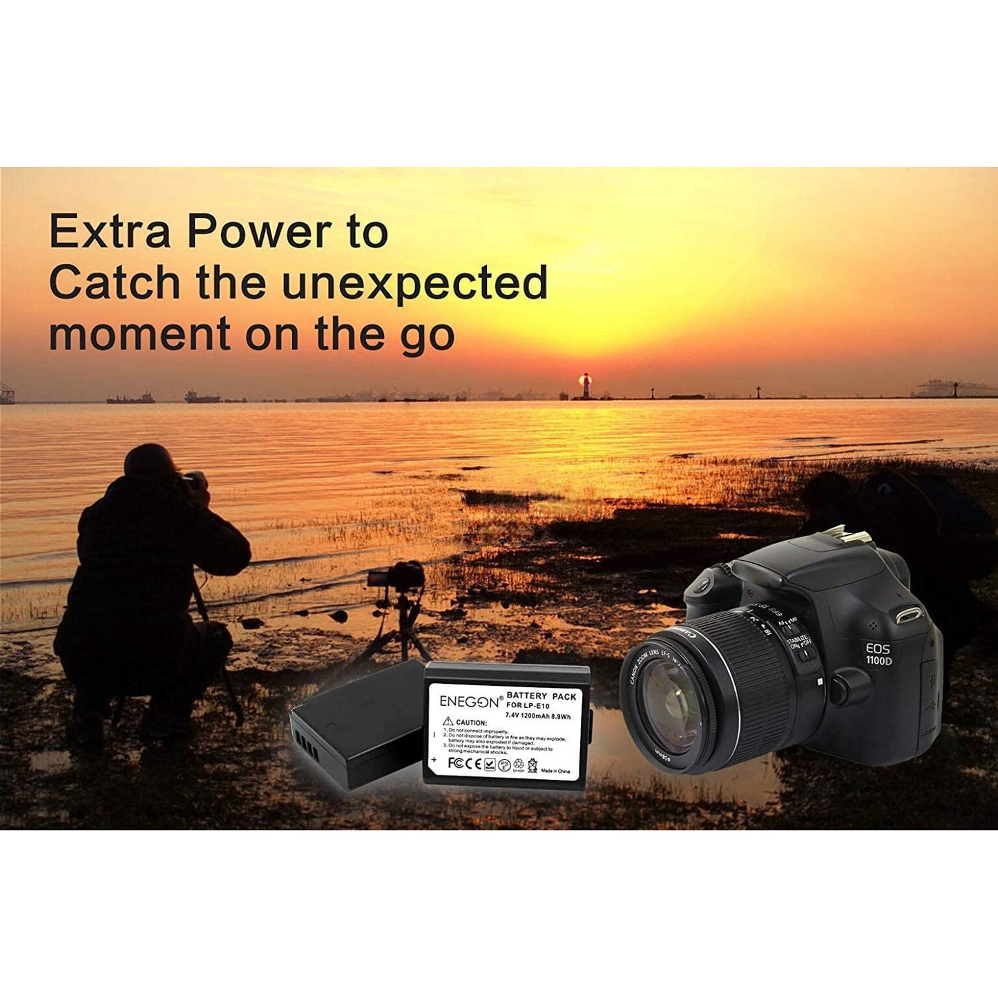 Set de 2 acumulatori LP-E10 1200 mAh si incarcator rapid dublu, pentru Canon EOS Rebel T3, T5, T6, T7, T100, Kiss X50, Kiss X70, EOS 1100D, 1200D, 1300D, 1500D, 20000D