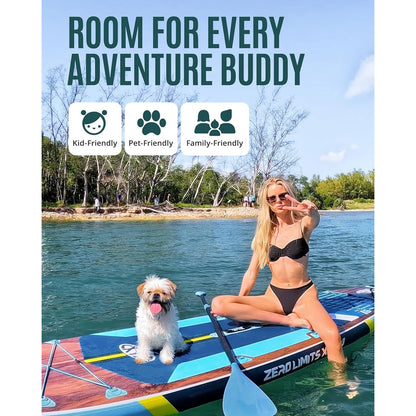 Set placa gonflabila SUP, Stand Up PaddleBoard 350 x 89 x 15 cm, placa surf cu scaun caiac si vasla, gonflabila, cu geanta de depozitare si transport
