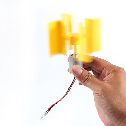 Turbina eoliana mini, generator eolian vertical de energie, 0.55W, 0.01V-5.5V, pentru jucarii, experimente DIY, model de predare