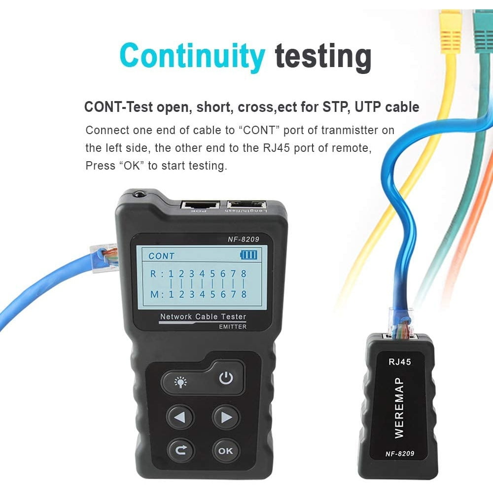 Tester de retea,tensiune si curent de testare a cablului de retea PoE LCD multifunctional