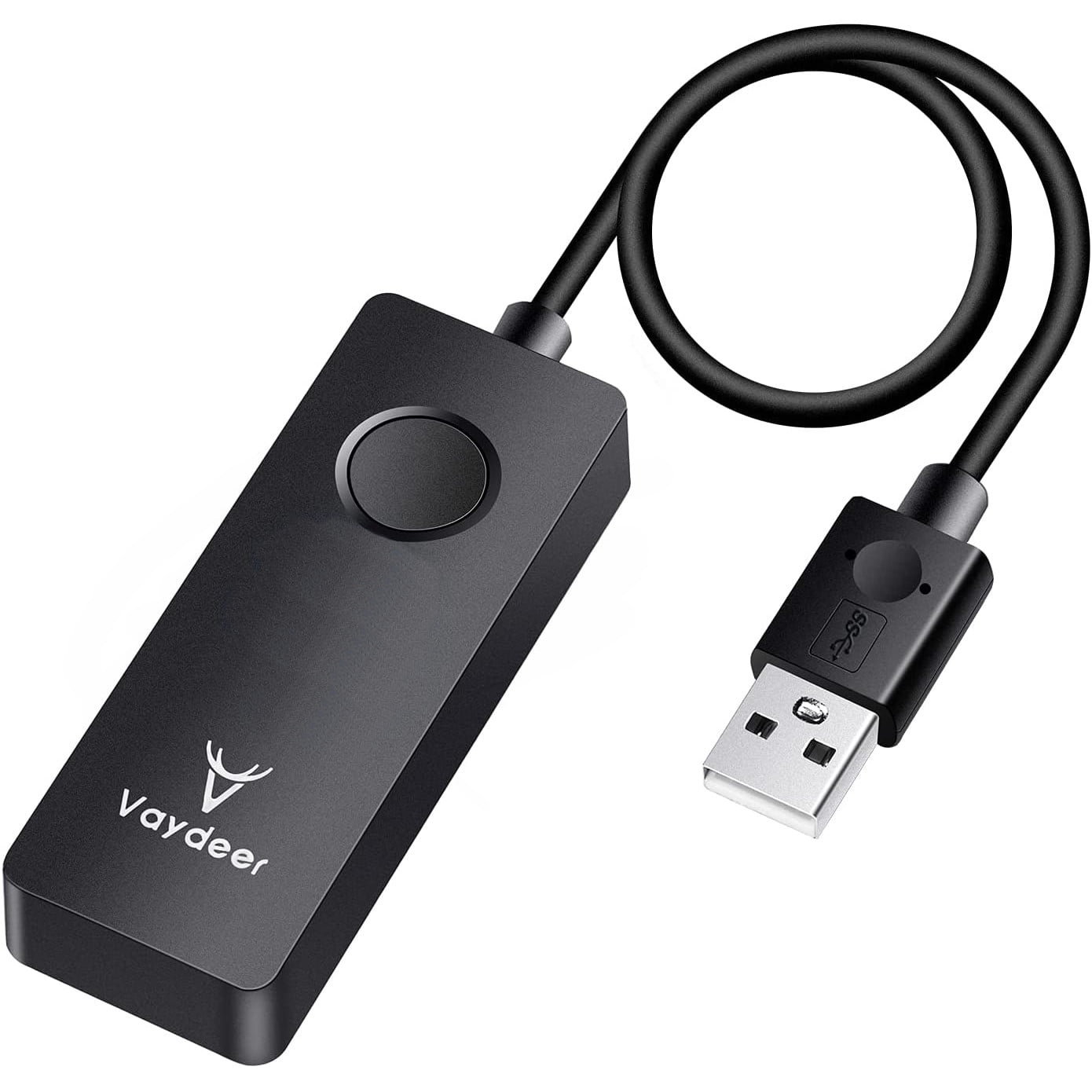 Mouse Jiggler , Vaydeer, Plug and Play USB, cu buton pornire oprire, simuleaza miscarea mouse-ului, negru