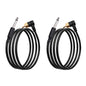 Cablu RCA TATELF pentru aparat de tatuaj rotativ, set 2 bucati, 180 cm, cablu de alimentare cu clema (clip cord), flexibil si rezistent, conector RCA pentru tattoo machine si surse de alimentare, negru