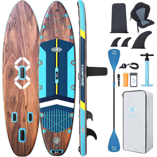 Set placa gonflabila SUP, Stand Up PaddleBoard 350 x 89 x 15 cm, placa surf cu scaun caiac si vasla, gonflabila, cu geanta de depozitare si transport