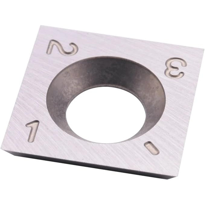 Set de 10 placute amovibile vidia, de strunjire, pentru prelucrarea lemnului, 14 x 14 x 2 mm, frezare 30 grade, pentru strung si dalta