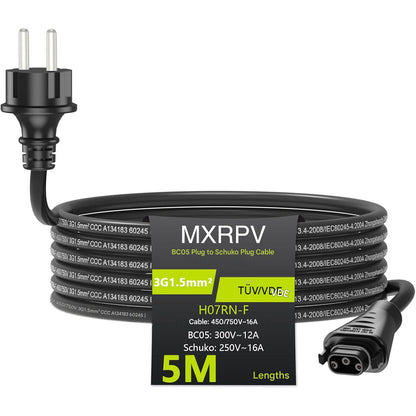 Cablu alimentare BC-05 5 m pentru micro‑invertor solare HMS, IP68, conector BC-05 la priza Schuko, rezistent la intemperii, conexiune stabila si instalare usoara