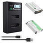 Set 2 acumulatori NP-BX1 1600mAh, cu incarcator dublu cu afisaj LCD, pentru Sony NP-BX1 NP-BX1 M8 Sony Cyber-Shot DSC-RX100 DSC-RX100 II DSC-RX100M
