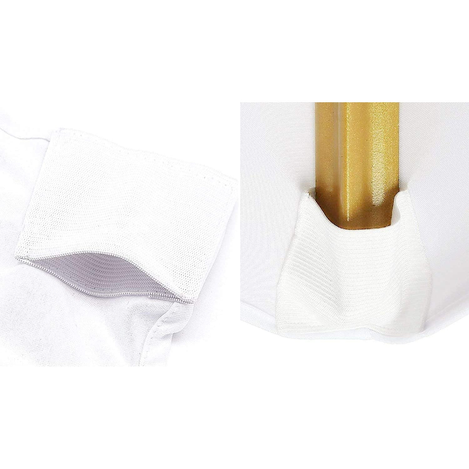 Set 50 de huse pentru scaune , Elastice, Din lycra, Albe