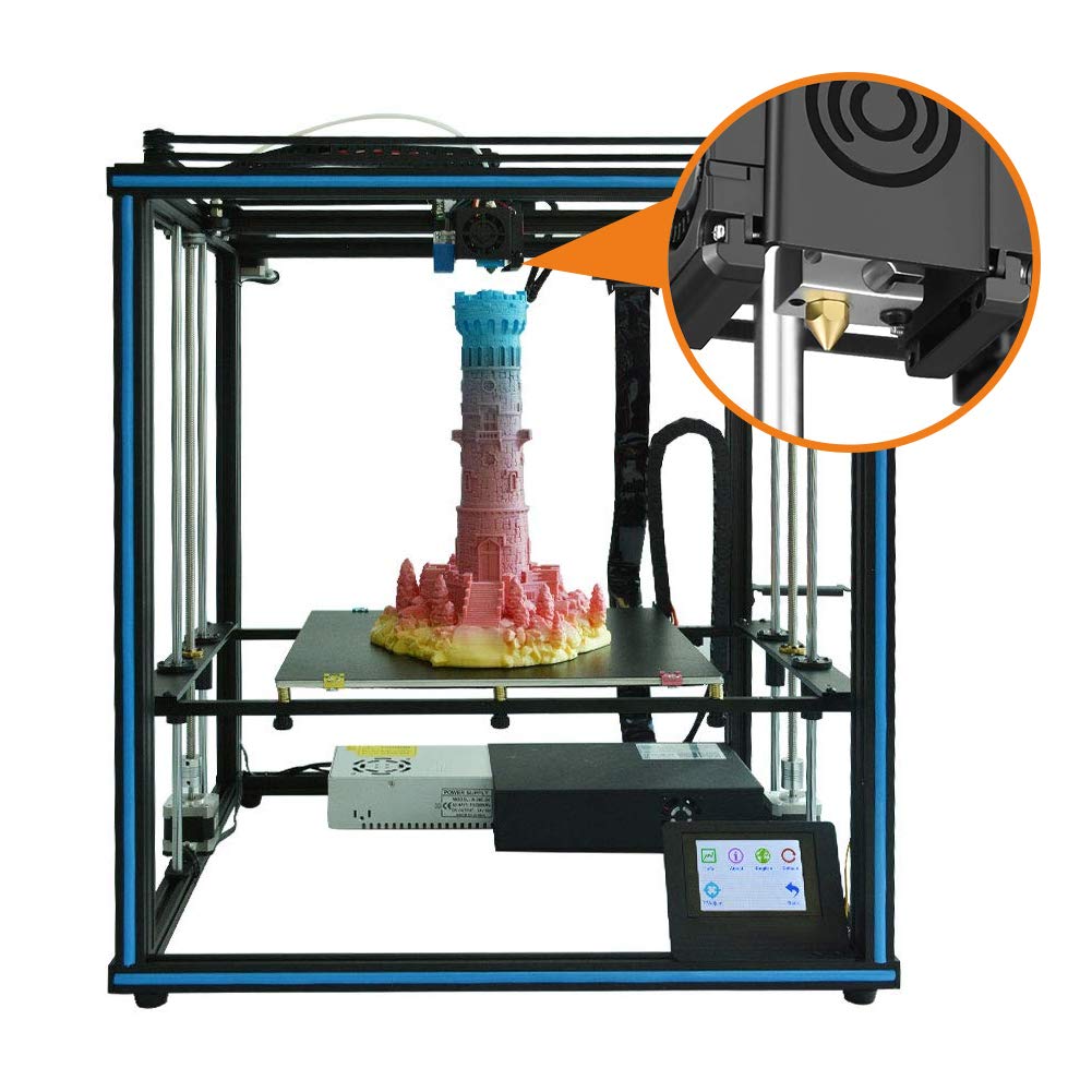 Set duze imprimanta 3D cu 20 piese cu 12 duze din alama si 8 duze din otel inoxidabil MK8 de 0,2 mm 0,4 mm 0,6 mm 0,8 mm 1,0 mm, cu instrumente de curatare, pentru Anycubic Mega, Creality CR-10, Ender