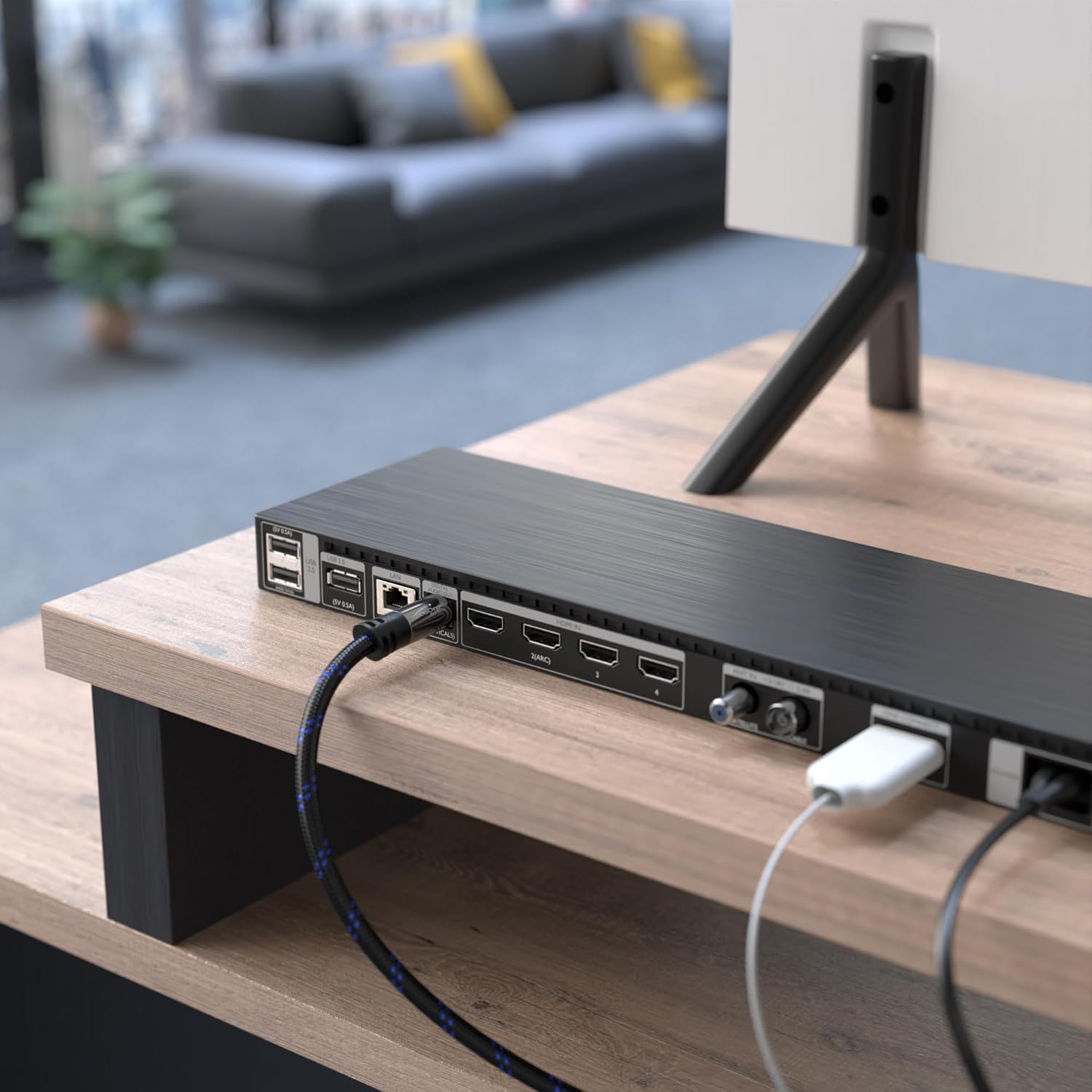 Cablu audio optic TOSLINK cu impletitura de nailon KabelDirekt - 15m - Cablu cu fibra optica pentru soundbar (TOSLINK, cablu digital S/PDIF, stereo/amplificator, home theater, Xbox One/PS4)