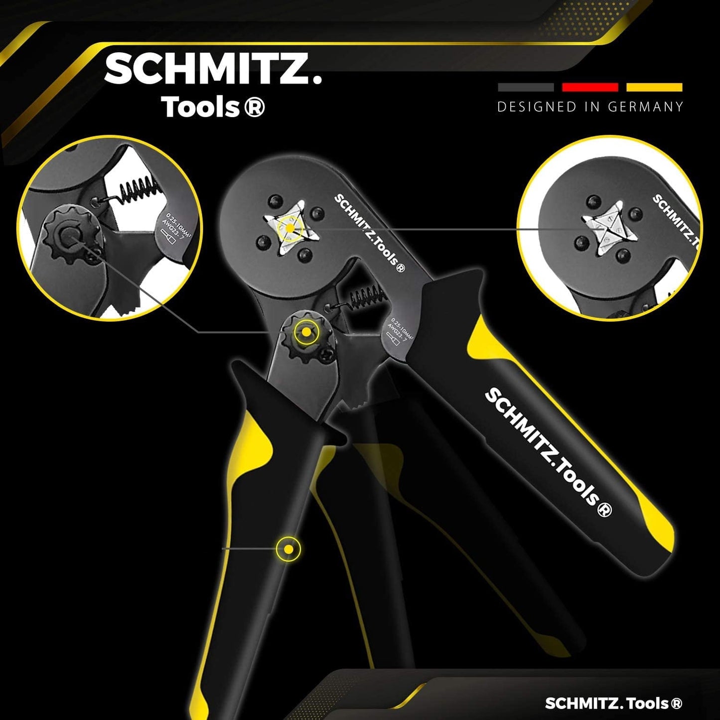 Set cleste de sertizare pini conectori profesional cu 1.800 bucati terminale conductori, 0.5-10 mm