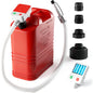 Pompa electrica de transfer combustibil, alimentare cu baterii, cu senzor de oprire automata, portabila cu 4 adaptoare, furtun lung 130 mm, multifunctionala pentru benzina, motorina, ulei – Pentru canistre, tractor, generator sau masina de tuns iarba