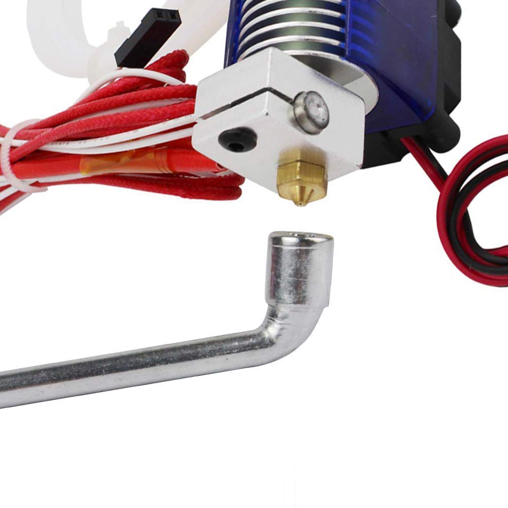 Kit de accesorii pentru imprimanta 3D 41 piese, cu 10 duze, 3 bloc de incalzire, 3 tije filetate cu teflon, 3 protectii de silicon, 4 conectori PC4, 10 ace de curatare, tub teflon si unelte