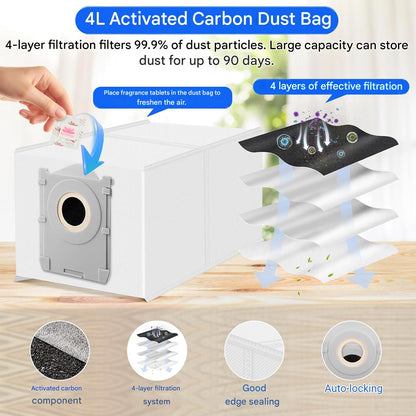 Set 26 accesorii compatibile Ecovacs Deebot T80 Omni, Pure Realm, perie principala, role mop, saci, filtre HEPA, perii laterale, pietre parfumate, piese de schimb robot aspirator