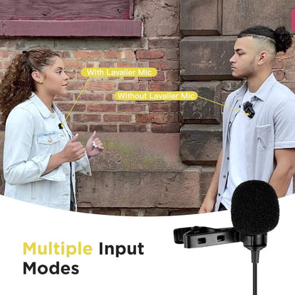 Microfon lavaliera wireless cu transmitator si receptor pentru Iphone iOS, Saramonic Blink500 PRO B3, pentru inregistrare audio, video, transmisie live, interviu
