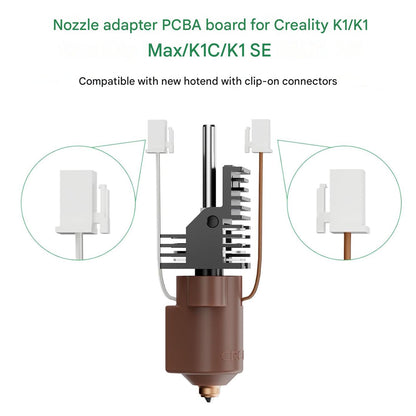 Placa adaptor Hotend Creality pentru K1 / K1 Max / K1C / K1 SE, PCB OEM Upgrade pentru duza ceramica integrata, PCBA Toolhead, kit inlocuire cap imprimare, accesoriu imprimanta 3D