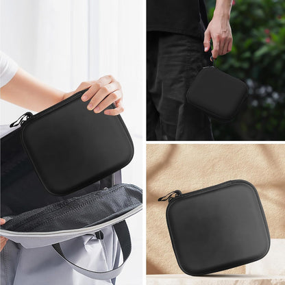 Husa de protectie pentru drona DJI Neo, geanta de transport impermeabila, 18.5 x 16 x 6 cm, rezistenta la socuri, cu interior moale din catifea, buzunare pentru baterii si accesorii, usor de purtat pentru calatorii, neagra