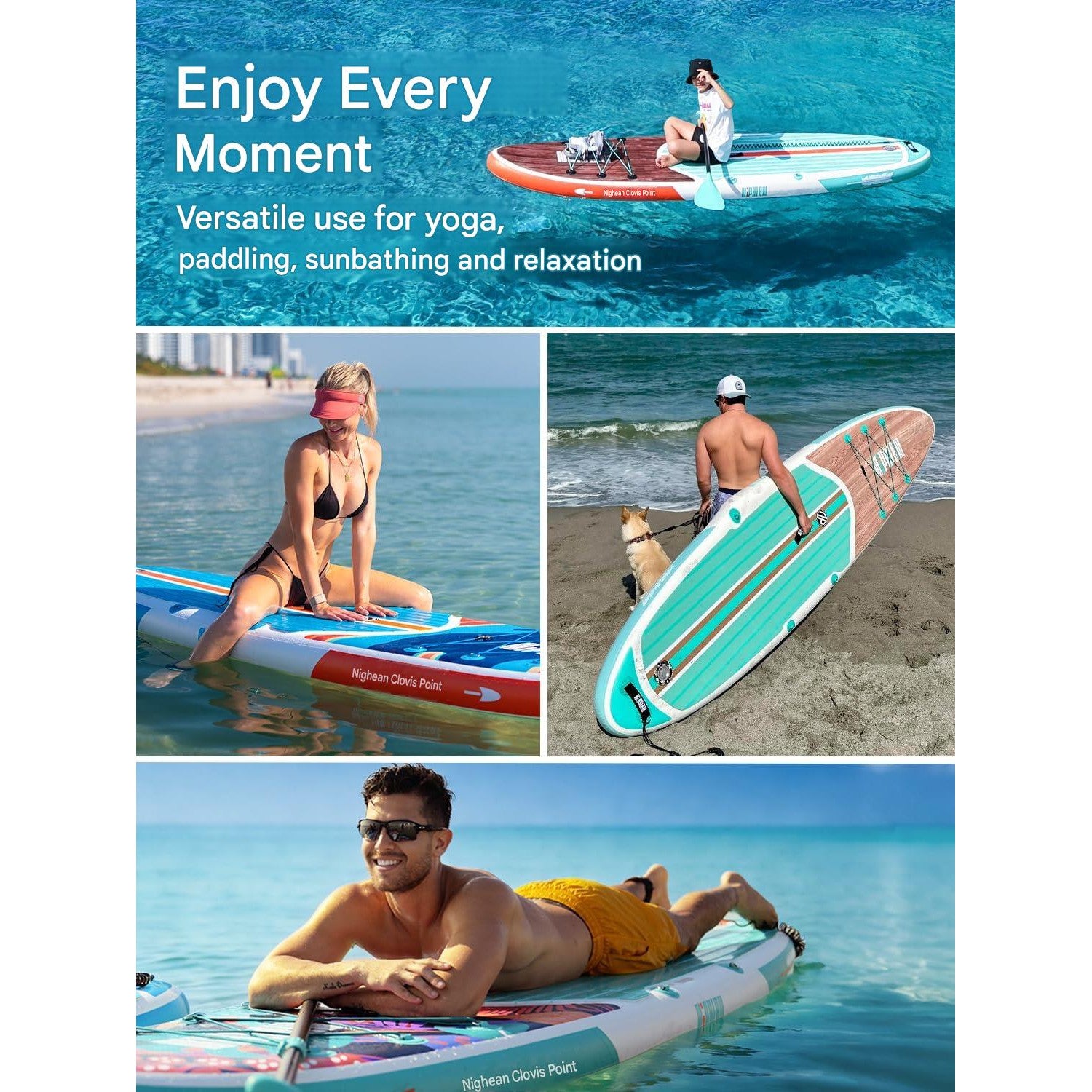 Placa Stand Up Paddle gonflabila Niphean 320 cm, set SUP complet pentru surf, caiac si agrement, cu scaun caiac, vasla reglabila si pompa, capacitate 200 kg, PVC rezistent, platforma EVA antiderapanta, pentru adulti si incepatori